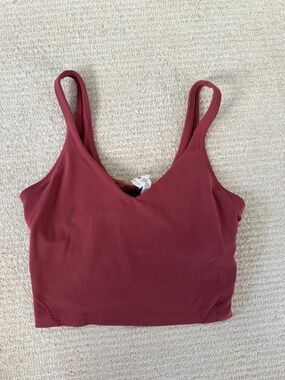 lululemon athletica Cropped Tank Top in Deep Mauve